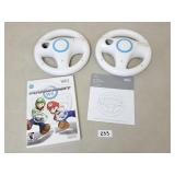 Nintendo Wii Mario Kart Video Game and Wii Wheels