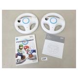 Nintendo Wii Mario Kart Video Game and Wii Wheels