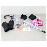 Umbrella, Gloves, Earmuffs, Vest (No Ship)