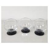 3 Morgantown Oddball Cocktail Glasses (No Ship)