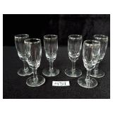 Vintage Cordial Mini Goblet Glasses
