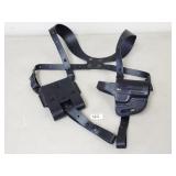 $230 Falco Horizontal Leather Shoulder Holster Rig