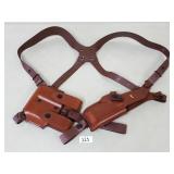 Falco Vertical Leather Shoulder Holster Rig