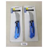 (2) New Kobalt Folding Hawk Bill Utility Knives