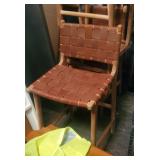 6 Woven Leather & back Seat Barstools