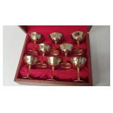 Vintage set of Salem silver-plated goblets / chali