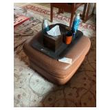 Leather ottoman