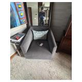 Upholstered grey chair