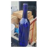 10 Cobalt Blue Glass Claret / Bordeaux Bottles