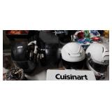 4 Motorcycle Helmets and Gloves
