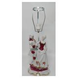 Vintage Victorian or Colonial porcelain lamp