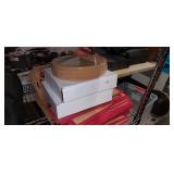 2 Boxes of four round cork trivets or hot pads