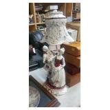 Vintage Victorian or Colonial porcelain lamp