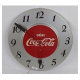 vintage 1950s Coca-Cola advertising wall clock.