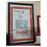 Framed vintage print ad for Coca-Cola 1923