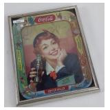 Vintage Coca-Cola metal tray "Menu Girl"