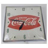 Vintage Coca-Cola "Fishtail" advertising clock