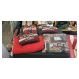 Coca-Cola branded throw pillows