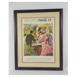 Framed vintage reproduction 1906 Coca-Cola Ad