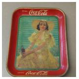 1938 Coca-Cola lithographed "Girl at Shade"