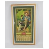 Framed 1931 Coca-Cola calendar