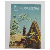 Vintage "Pause for Living" magazine 1958