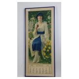 Framed 1921 Coca-Cola calendar