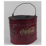 Vintage-style Coca-Cola galvanized tin bucket