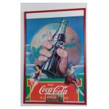 Vintage style advertisement sign for Coca-Cola