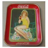 1932 Coca-Cola tray "Girl in Yellow Bathing Suit"