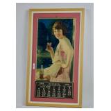 Framed Coca-Cola 1924 Advertising Calendar