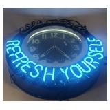 Vintage-style Coca-Cola "Refresh Yourself" neon