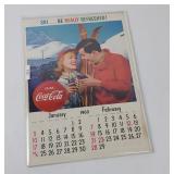 Vintage 1960 Coca-Cola advertising calendar