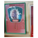 Vintage 1950s Coca-Cola advertising fan, framed