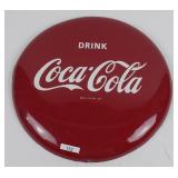 Vintage porcelain "button" sign for Coca-Cola
