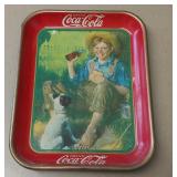 Vintage 1931 Coca-Cola tin serving tray Rockwell