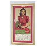 Framed 1940 Coca-Cola advertisement calendar