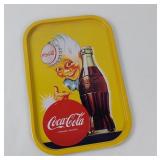 Vintage rectangular metal serving tray