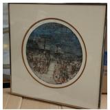 Yangtze Gorge Collograph by Marilynn Chow Tom, Fra