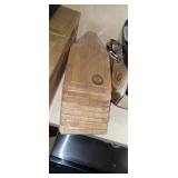 Qty of 8 Bamboo paddle cutting boards