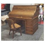 Oak Crest roll top desk Vintage Beautiful American