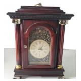 Wooden Mantel Quartz Clock with Storage
