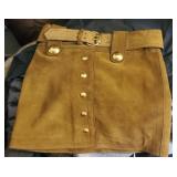Gucci Brown Gold Mini Skirt Night Out