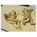 Vintage MCM 1963 Syroco Gold Cherub Art
