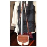 Bally Vintage Handbag Two Tone Woven Crossbody