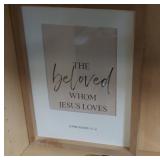 Framed minimalist Christian wall art print