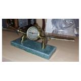 Vintage Sarsaparilla brass and marble Art Deco