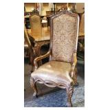 Upholstered Wood Arm Chair