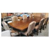 Wood trestle table and Chairs - farmhouse or monas