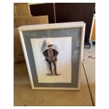 Marilyn Sotto Costume Art Original Drawing (Framed